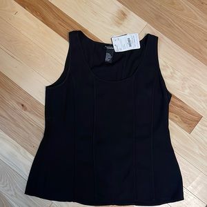 Doncaster NWT Black Scoop Silk/Spandex Tank